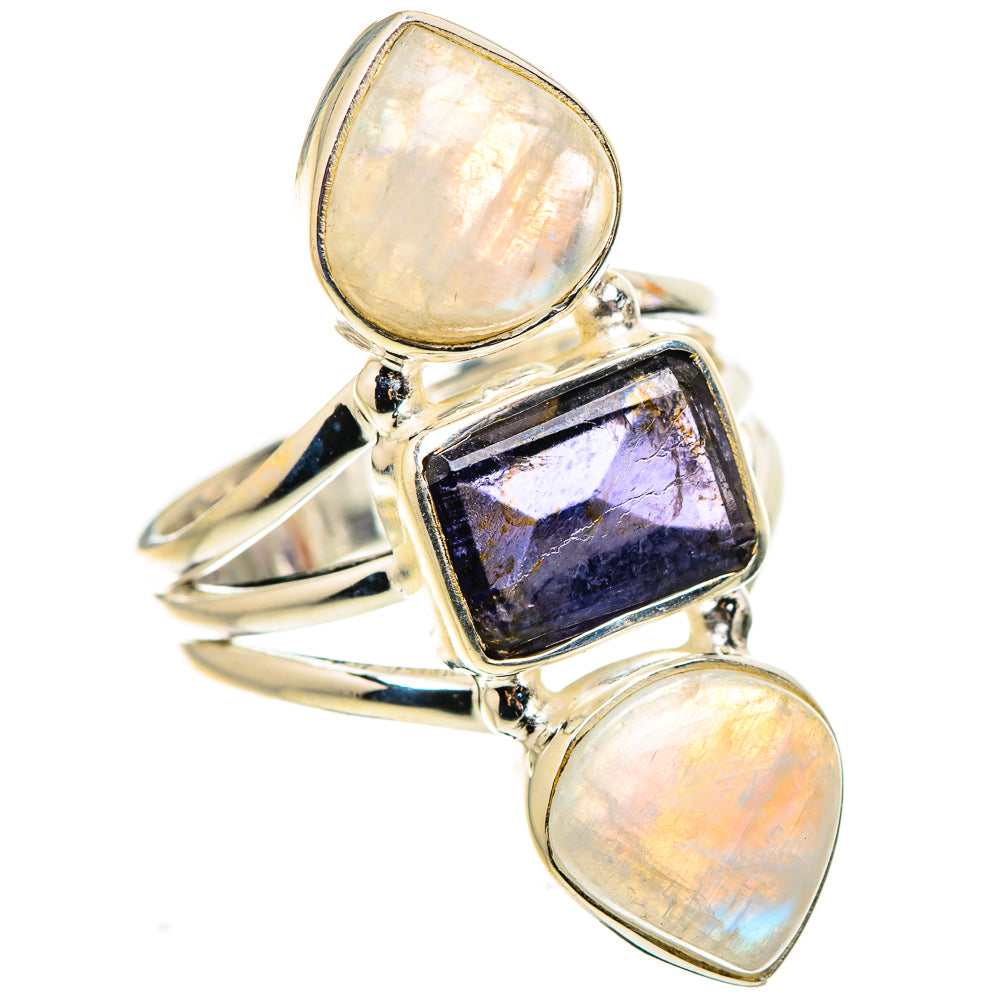 Tanzanite, Rainbow Moonstone Ring Size 6.75 (925 Sterling Silver) RING134889