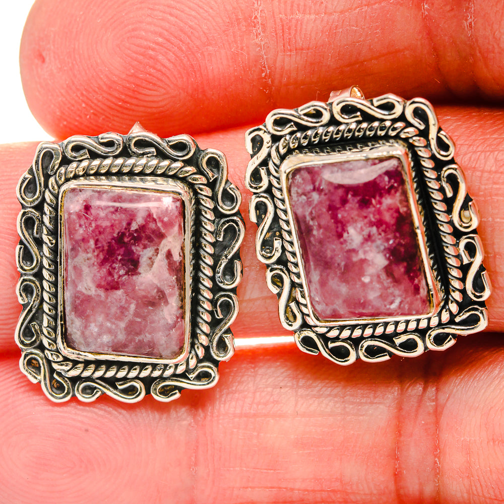 Lepidolite Earrings 7/8" (925 Sterling Silver) EARR431820