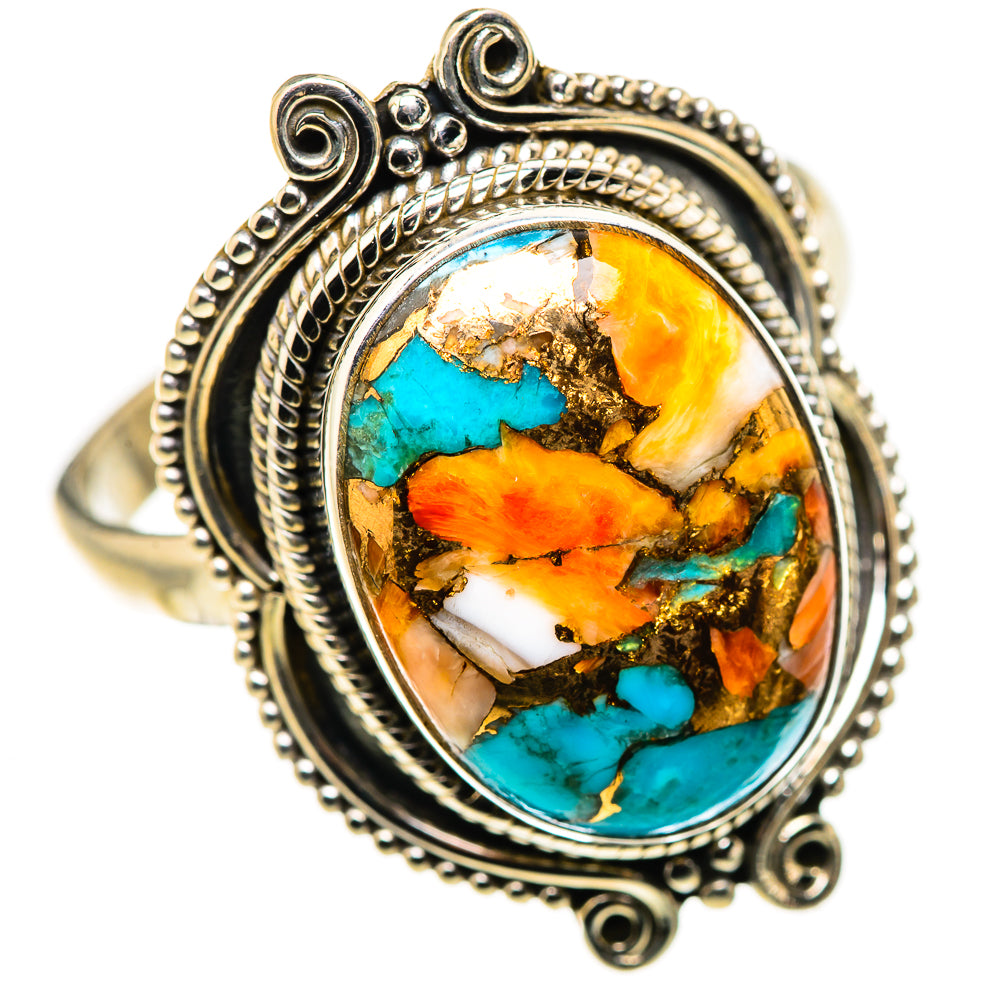 Spiny Oyster Turquoise Ring Size 13 (925 Sterling Silver) RING134677