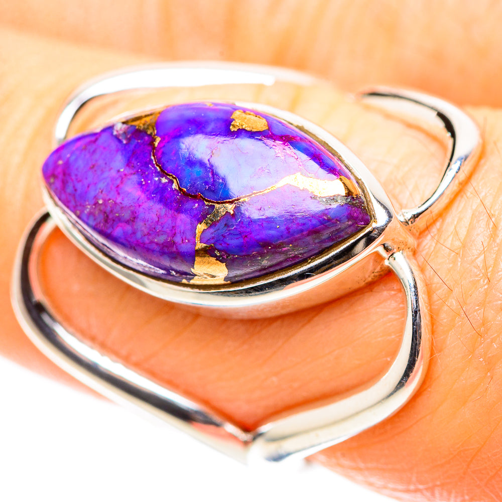 Purple Copper Composite Turquoise 925 Sterling Silver Ring Size 7.25 (925 Sterling Silver) RING137389