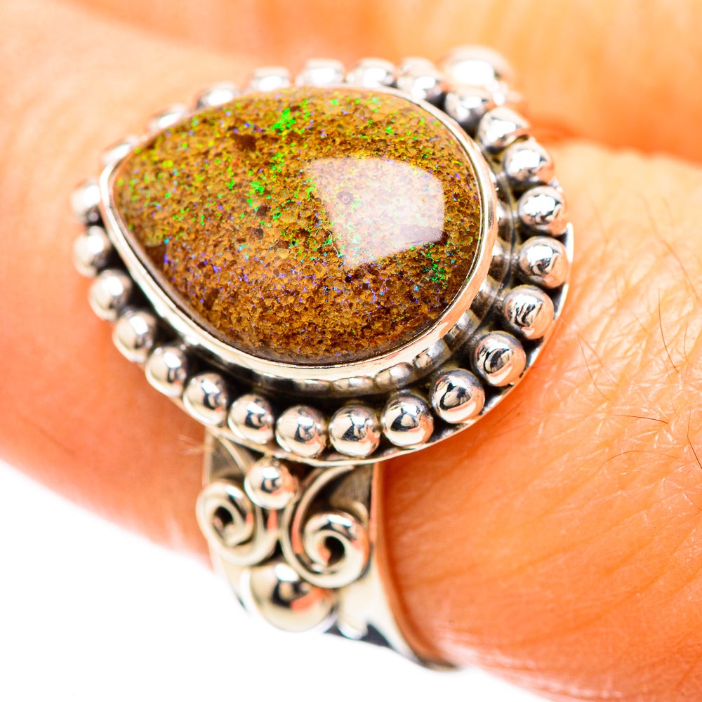Andamooka Opal Ring Size 8 (925 Sterling Silver) RING136428