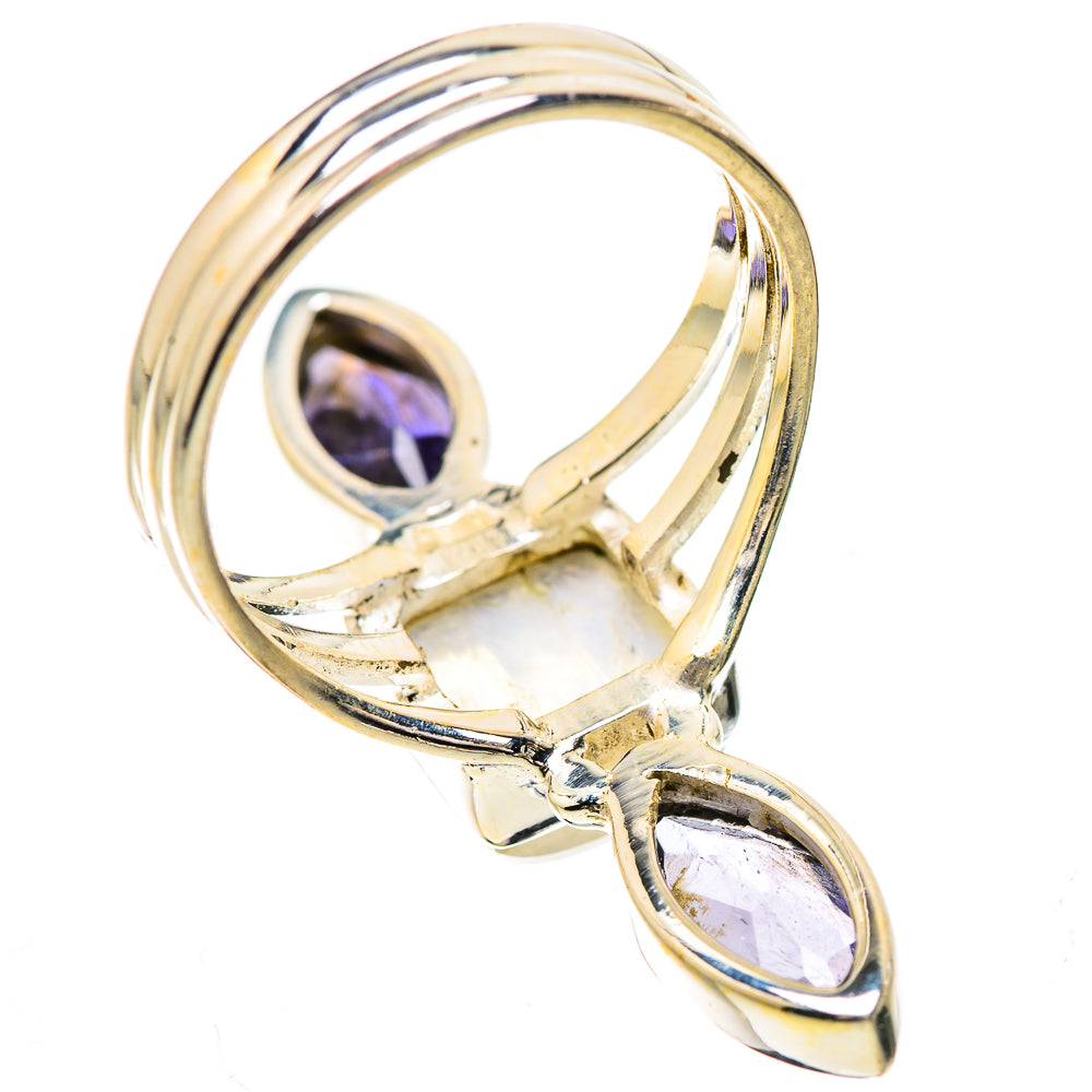 Rainbow Moonstone, Tanzanite Ring Size 8.25 (925 Sterling Silver) RING135226