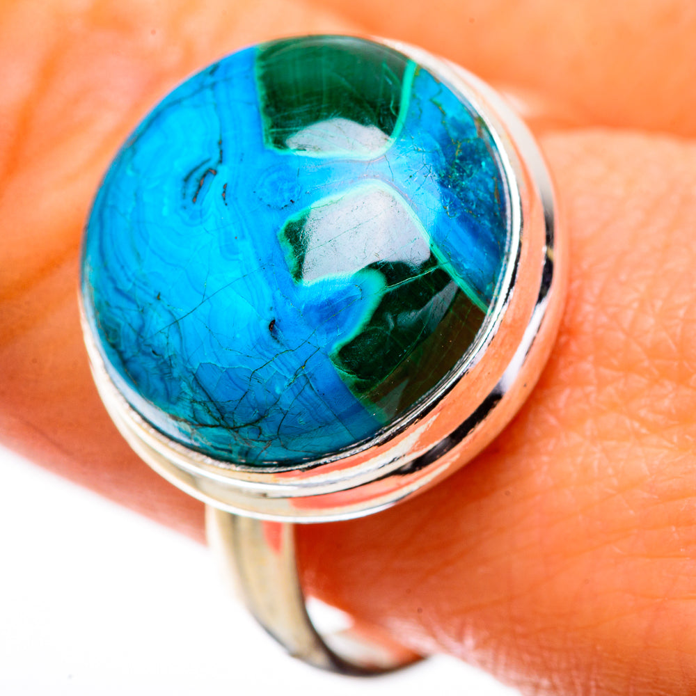 Malachite In Chrysocolla Ring Size 10 (925 Sterling Silver) RING135843