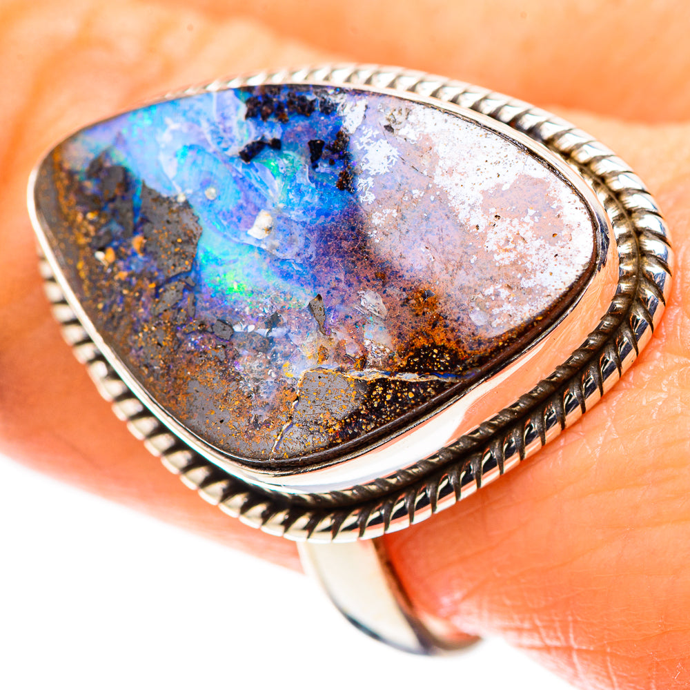Australian Boulder Opal Ring Size 9.75 (925 Sterling Silver) RING136853