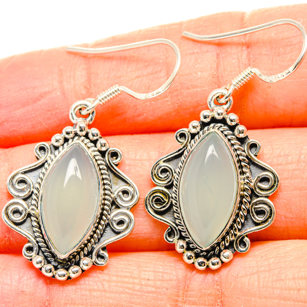 Natural Aquamarine Earrings 1 1/2" (925 Sterling Silver) EARR431494