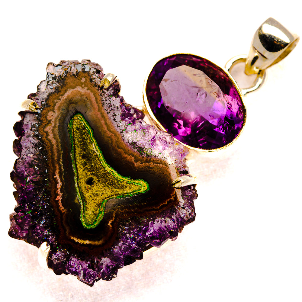 Amethyst Stalactite, Amethyst Pendant 2" (925 Sterling Silver) PD37333