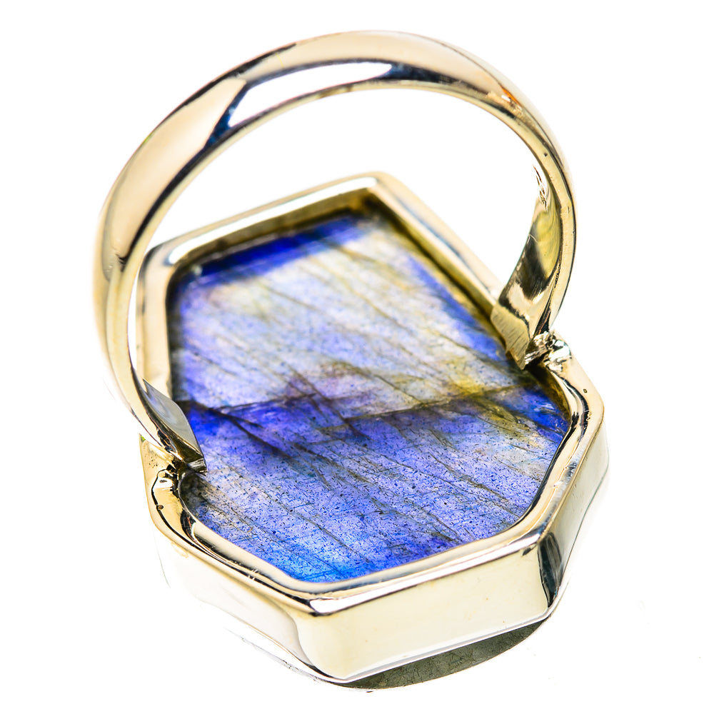 Anasilvercos Large Labradorite Ring Size 8 (925 Sterling Silver)