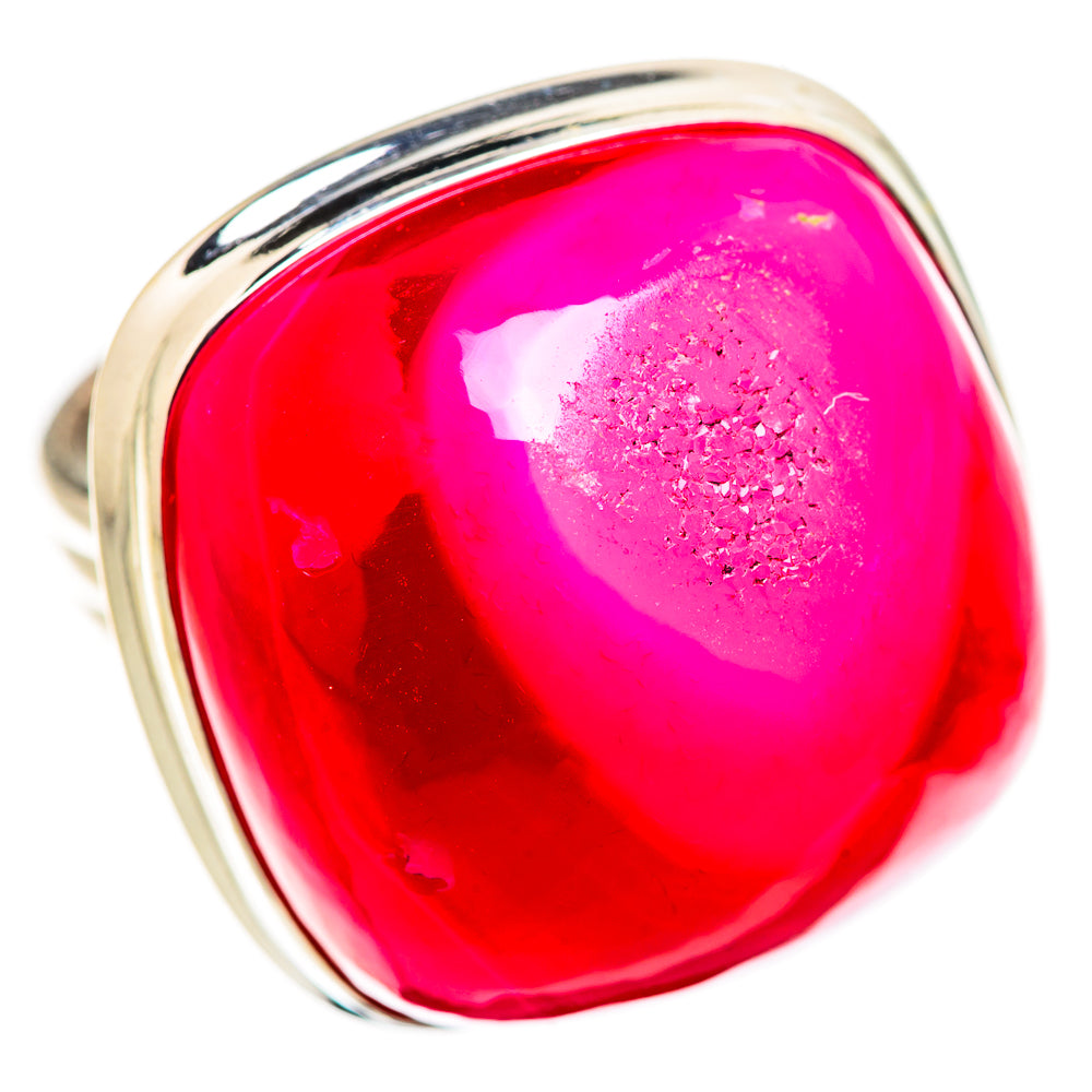Large Pink Window Druzy Ring Size 8.75 (925 Sterling Silver) RING134700