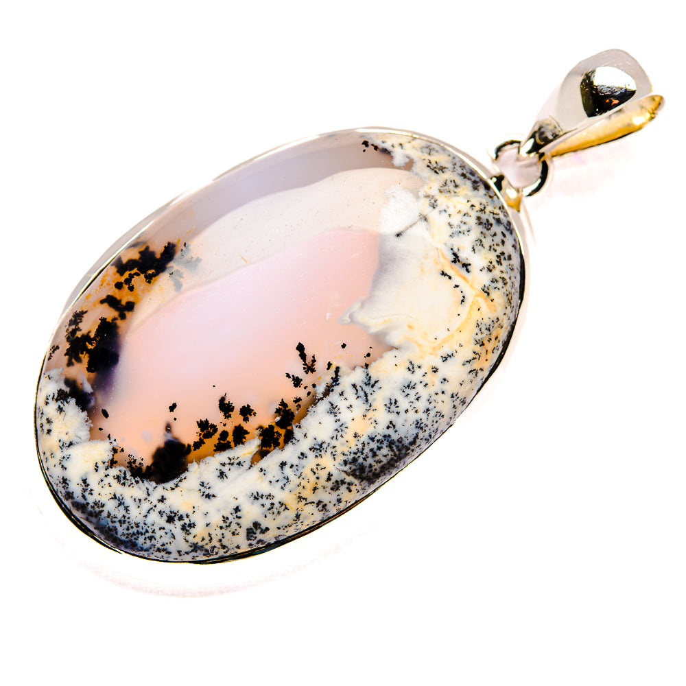 Dendritic Opal Pendant 2 1/4" (925 Sterling Silver) PD36336