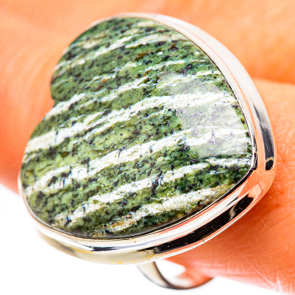 Large Swiss Green Opal Ring Size 10 (925 Sterling Silver) RING136177