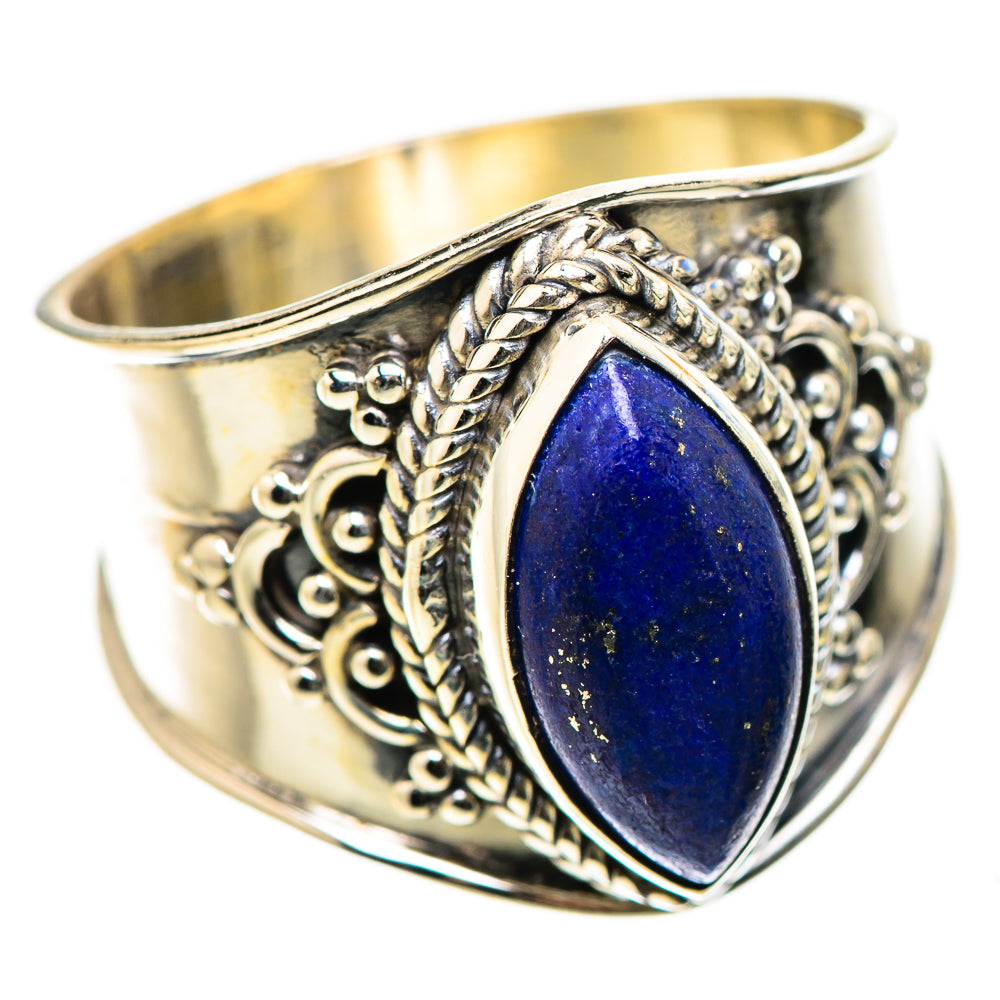 Anasilvercos Lapis Lazuli Ring Size 8.5 (925 Sterling Silver)