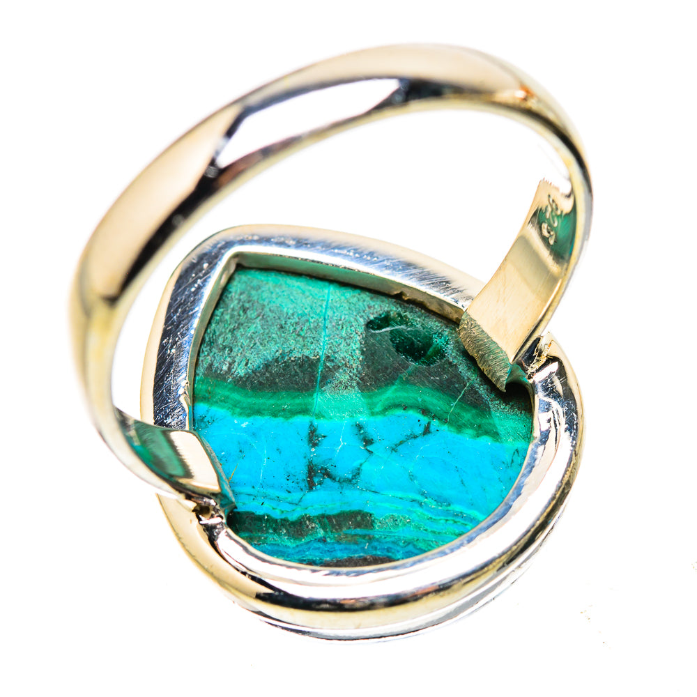 Anasilvercos Malachite In Chrysocolla Ring Size 10 (925 Sterling Silver)
