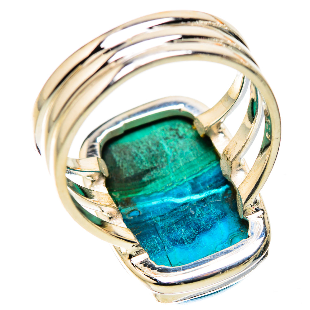 Malachite In Chrysocolla Ring Size 8 (925 Sterling Silver) RING135616