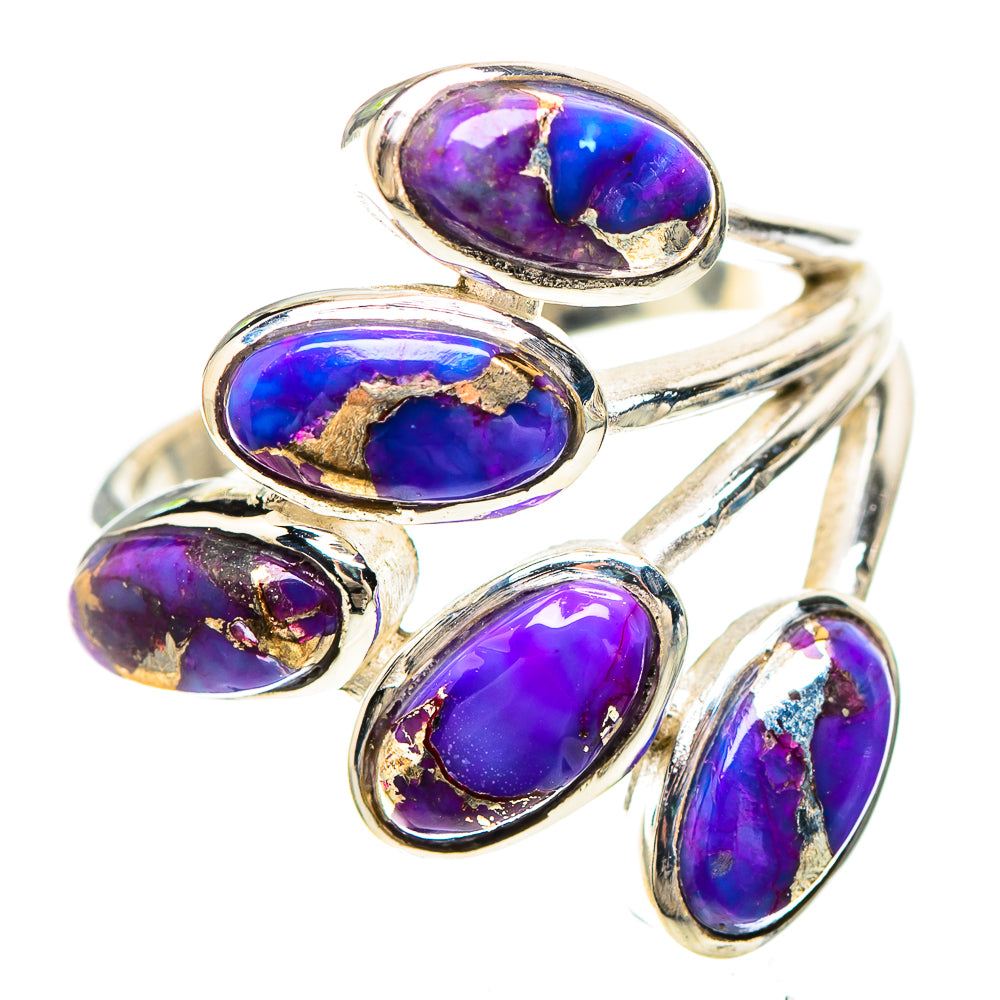 Purple Copper Composite Turquoise 925 Sterling Silver Ring Size 7.25 (925 Sterling Silver) RING137183