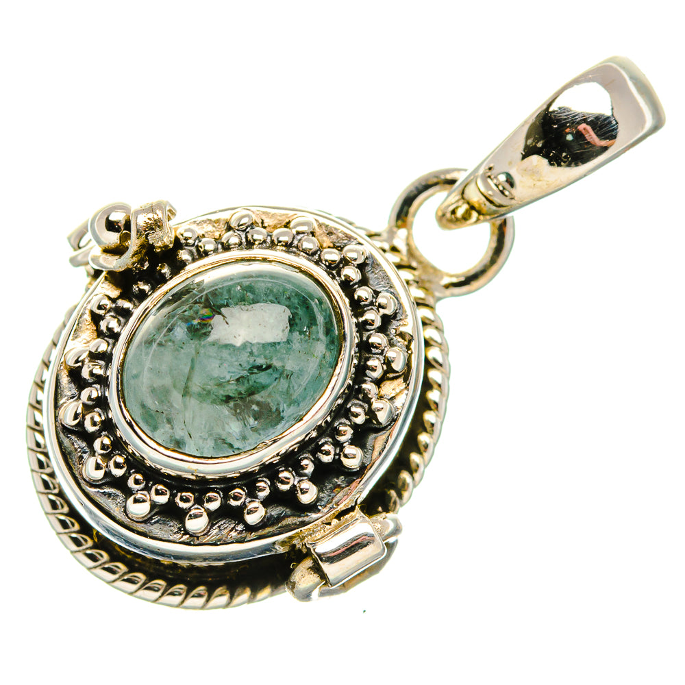 Poison Natural Aquamarine Pendant 1 1/4" (925 Sterling Silver) PD37442