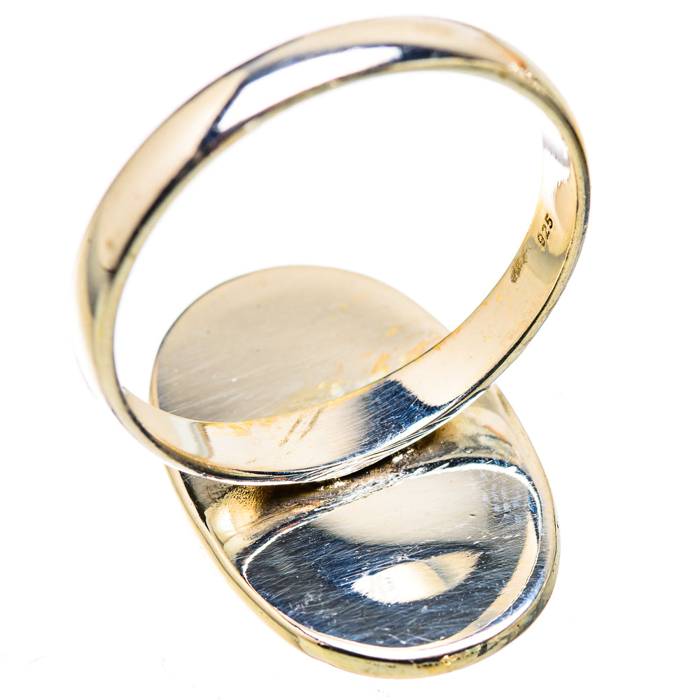 Large Green Moonstone Ring Size 12.25 (925 Sterling Silver) RING135763