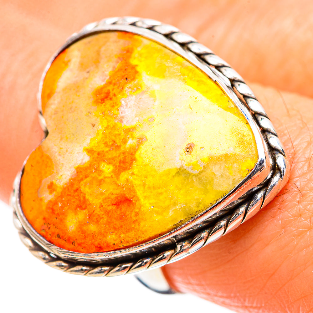 Large Bumblebee Jasper Ring Size 8 (925 Sterling Silver) RING135547