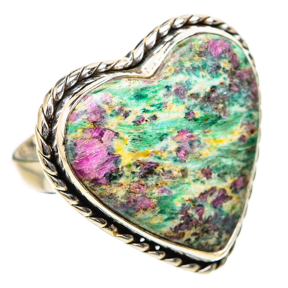 Large Ruby Fuchsite Ring Size 8 (925 Sterling Silver) RING135391