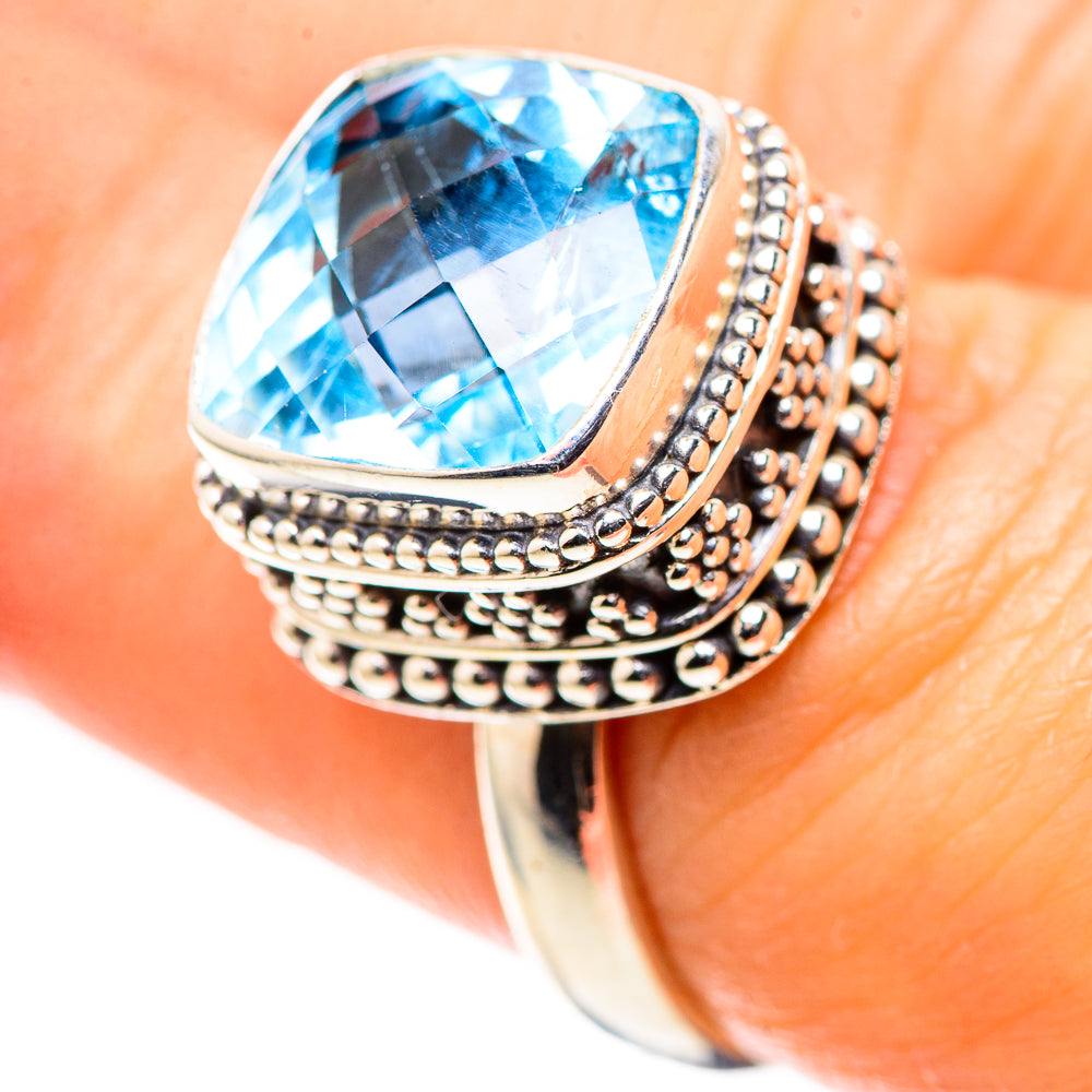 Blue Topaz Ring Size 7.5 (925 Sterling Silver) RING136913