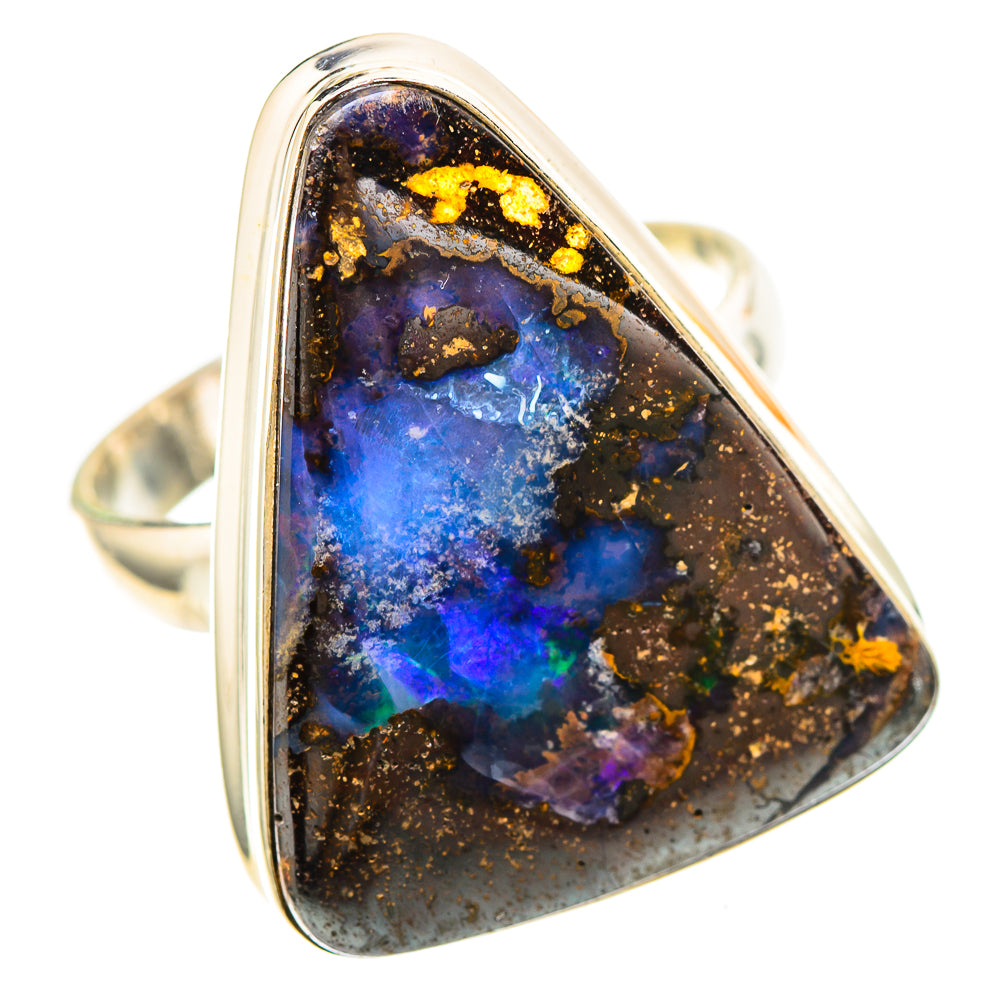 Large Australian Boulder Opal Ring Size 8.75 (925 Sterling Silver) RING137140
