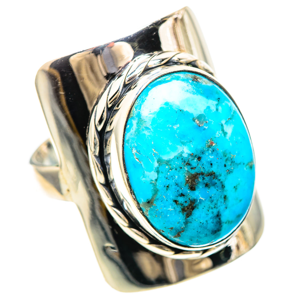 Tibetan Turquoise Ring Size 7.75 (925 Sterling Silver) RING136512