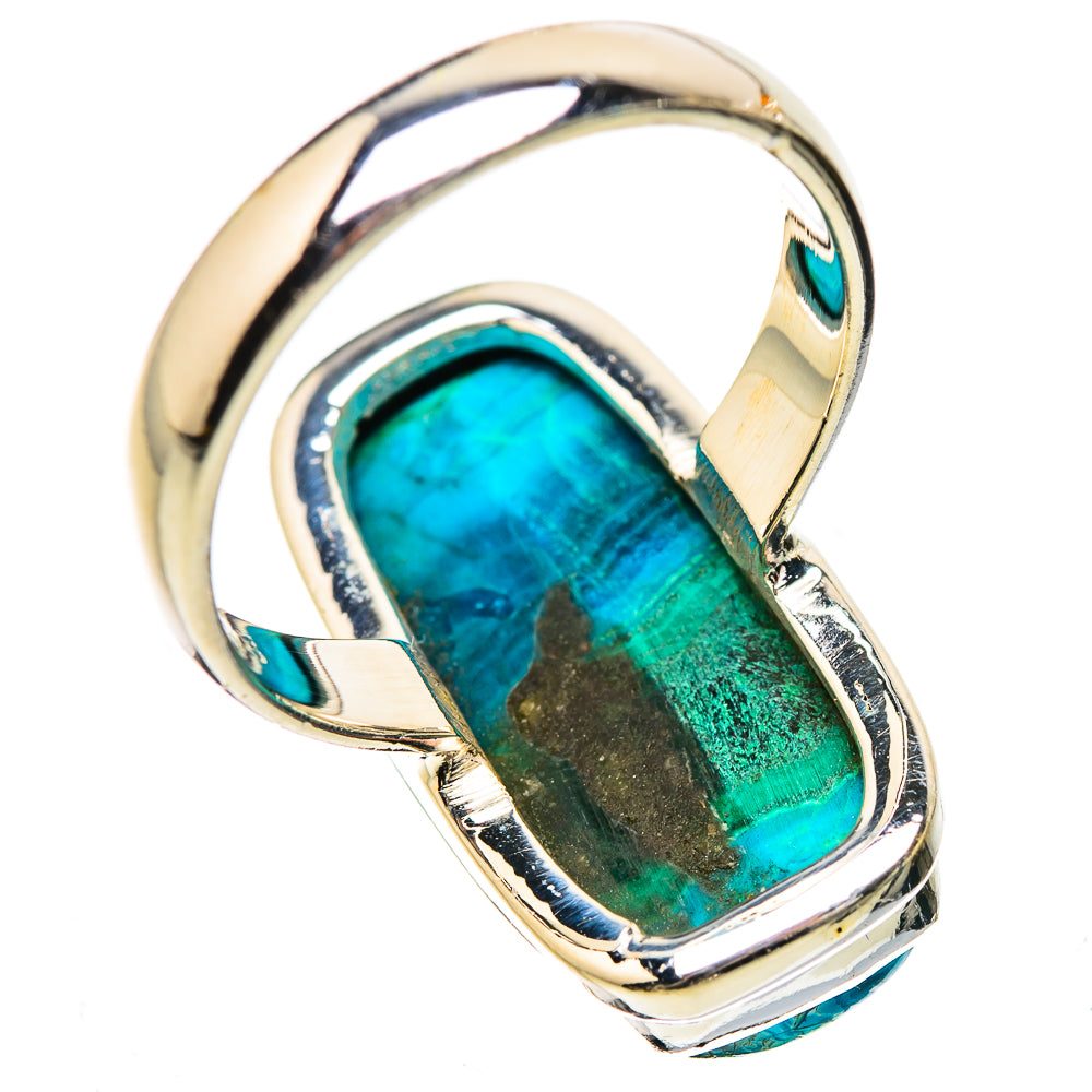 Malachite In Chrysocolla 925 Sterling Silver Ring Size 7.25 Ana Co R135206