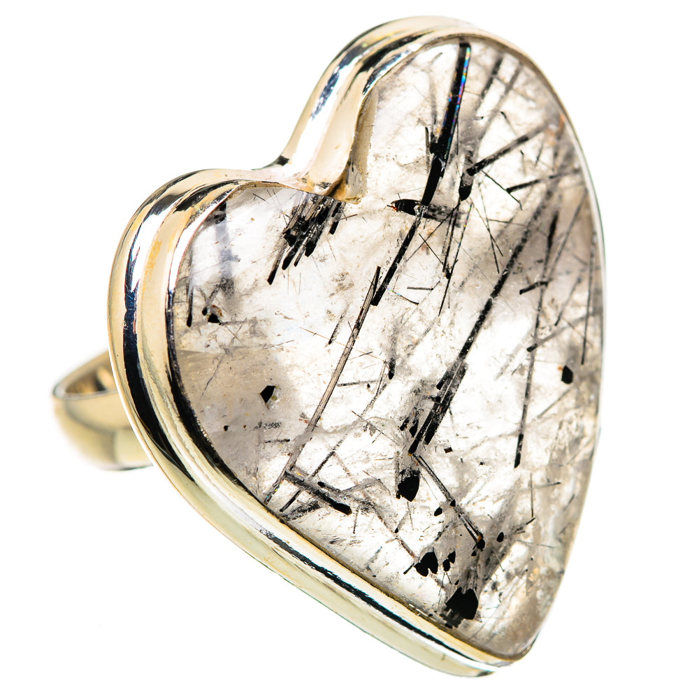 Large Tourmalinated Quartz Ring Size 7 (925 Sterling Silver) RING134742