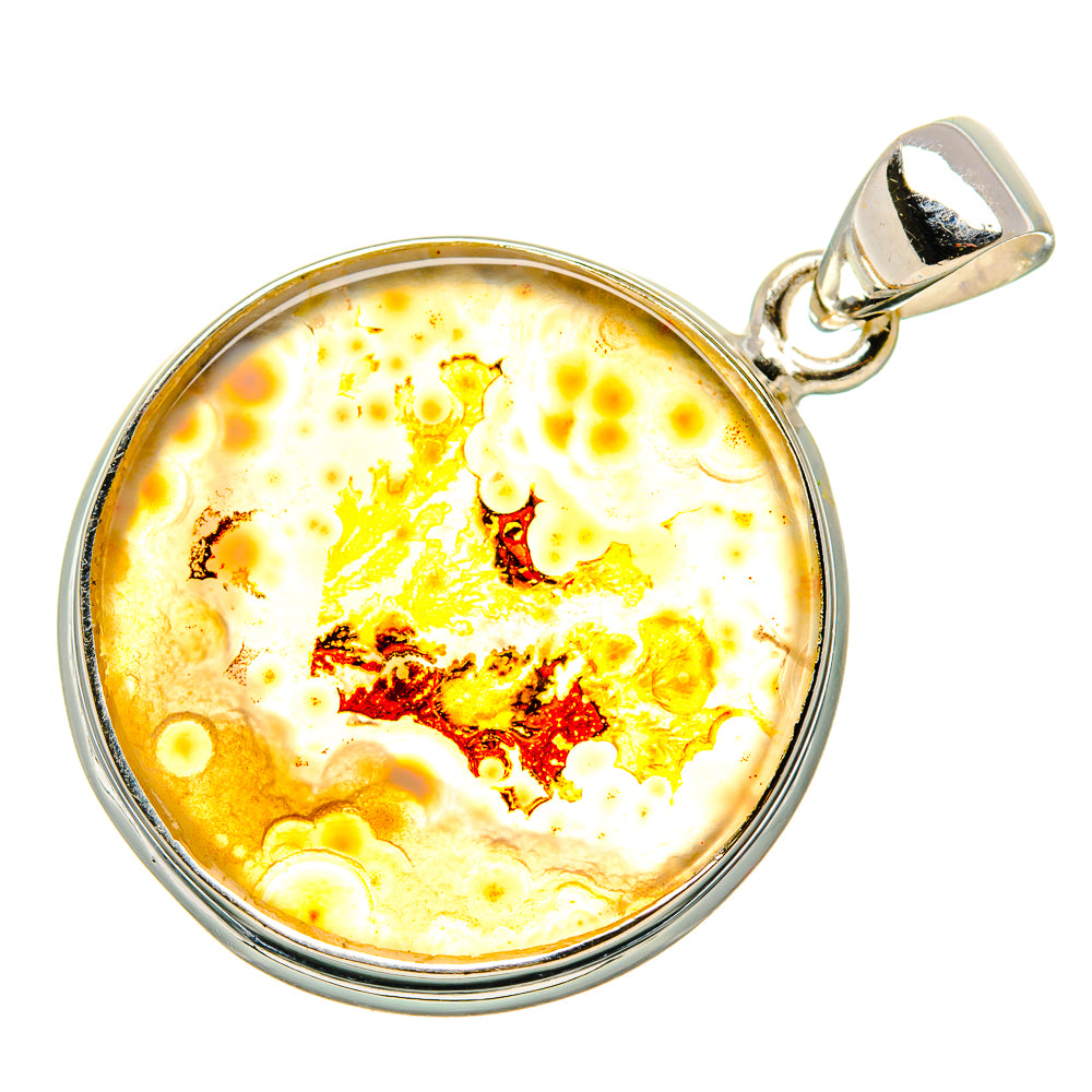 Scenic Dendritic Agate Pendant 1 1/2"  (925 Sterling Silver) PD36929