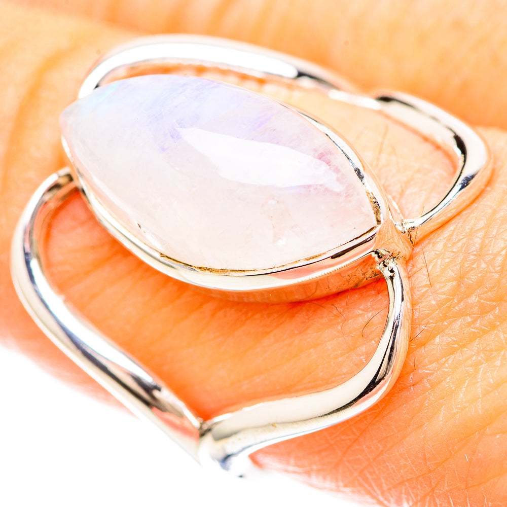 Rainbow Moonstone Ring Size 8 (925 Sterling Silver) RING136986