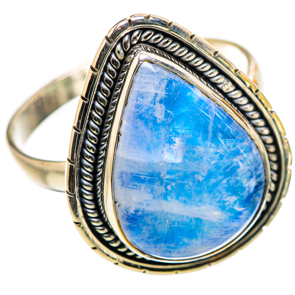Large Rainbow Moonstone Ring Size 13.25 (925 Sterling Silver) RING135725