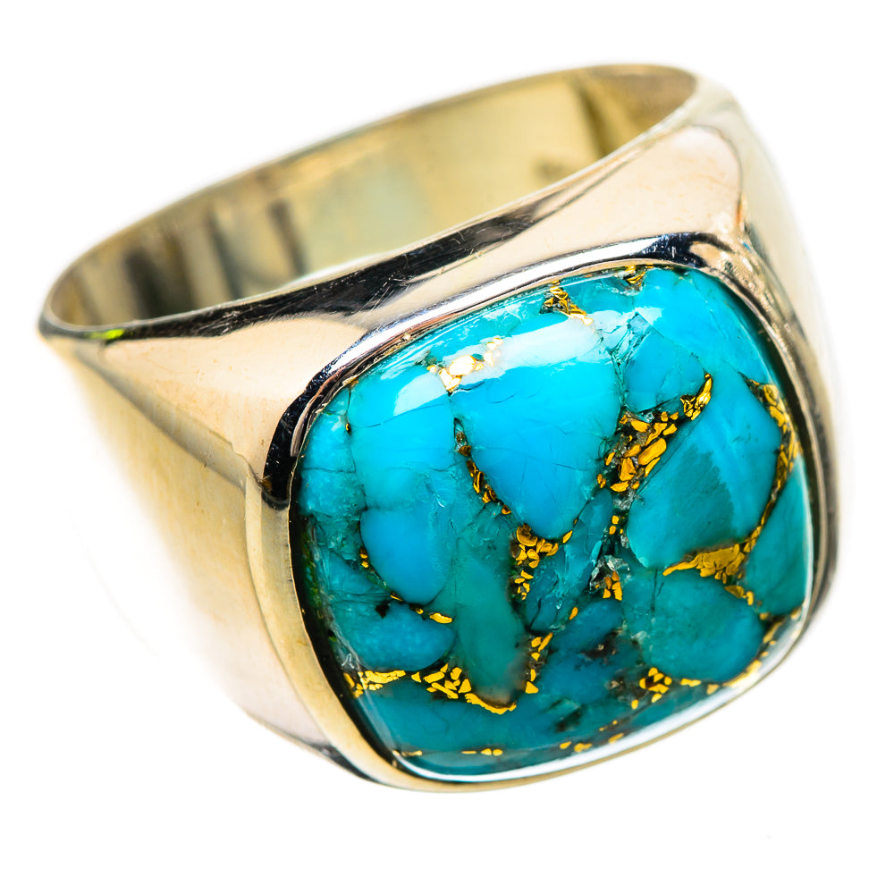 Blue Copper Turquoise 925 Sterling Silver Ring Size 7.5 Ana Co R135301