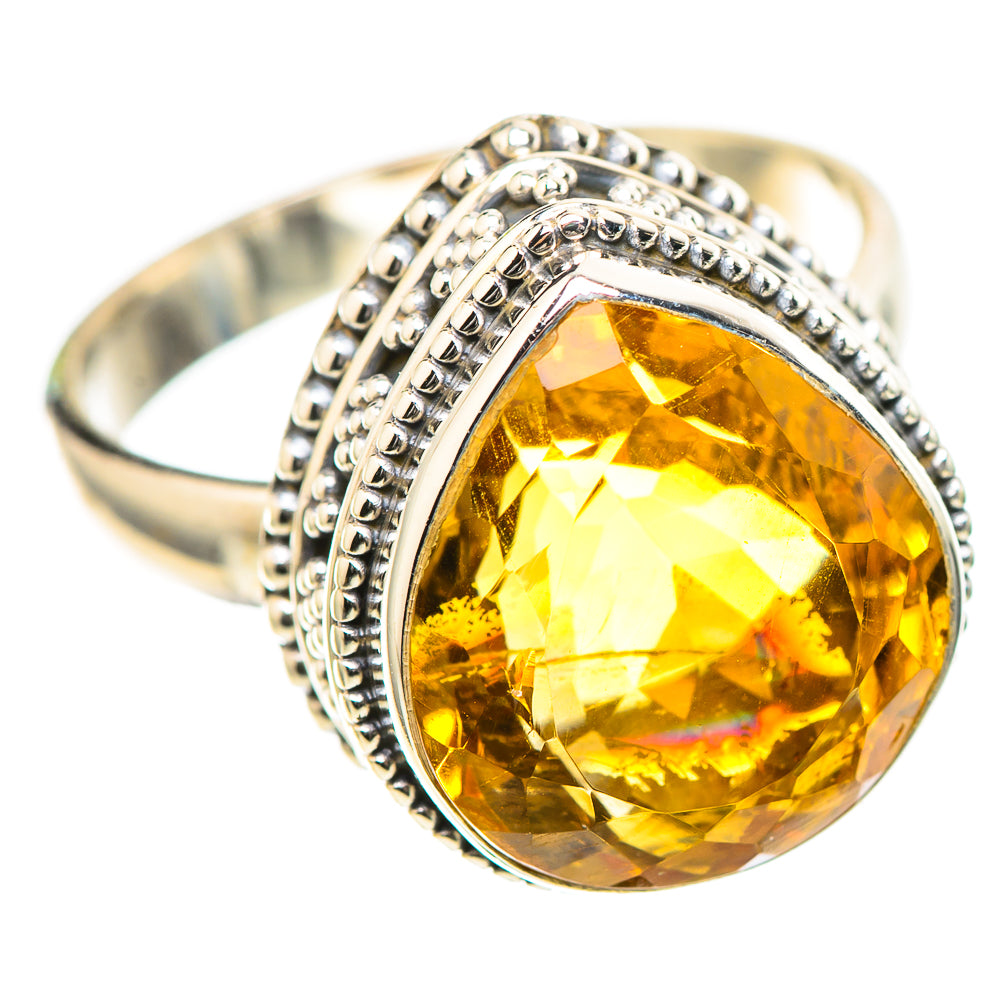 Faceted Citrine Ring Size 9 (925 Sterling Silver) RING136599