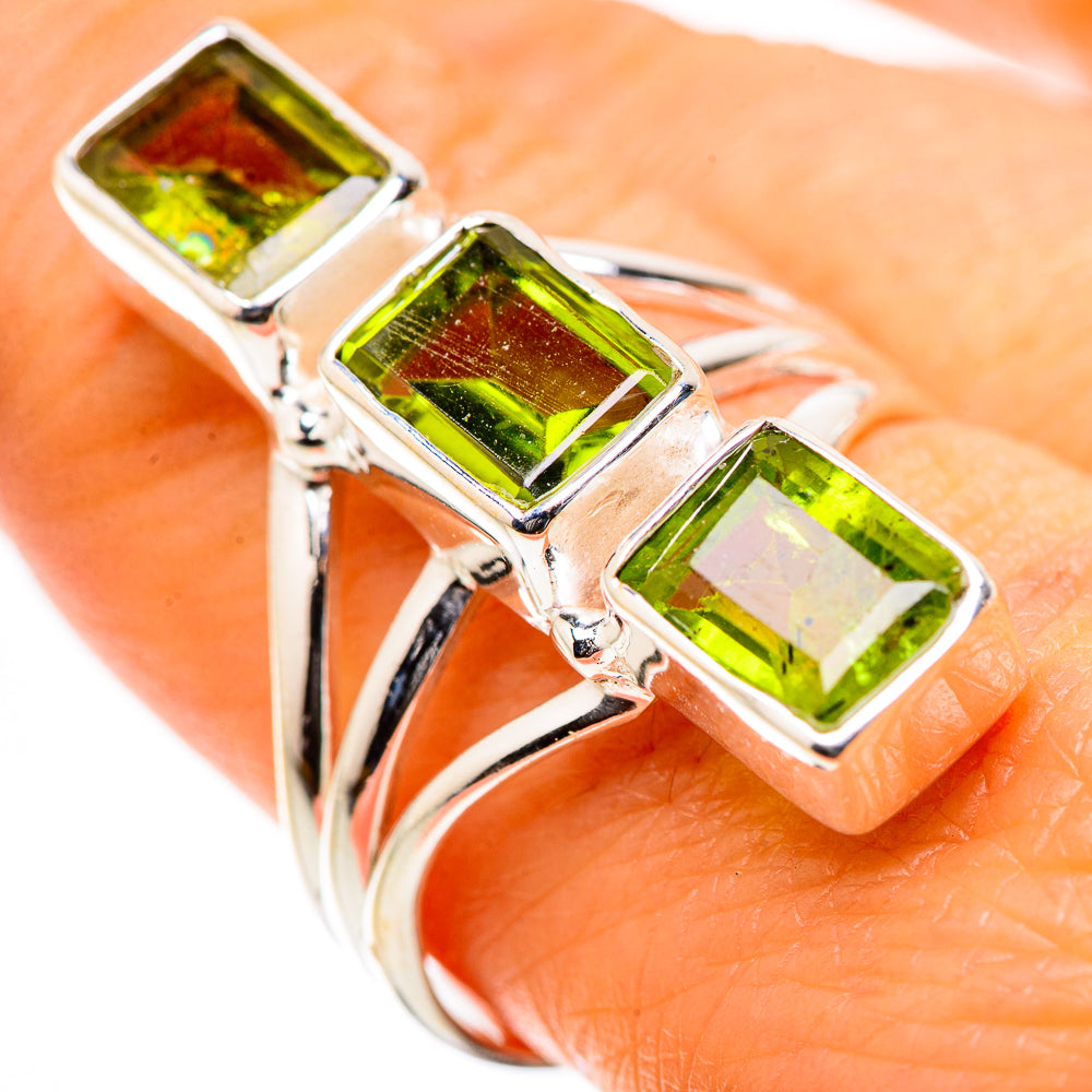 Anasilvercos Peridot Ring Size 9.25 (925 Sterling Silver)