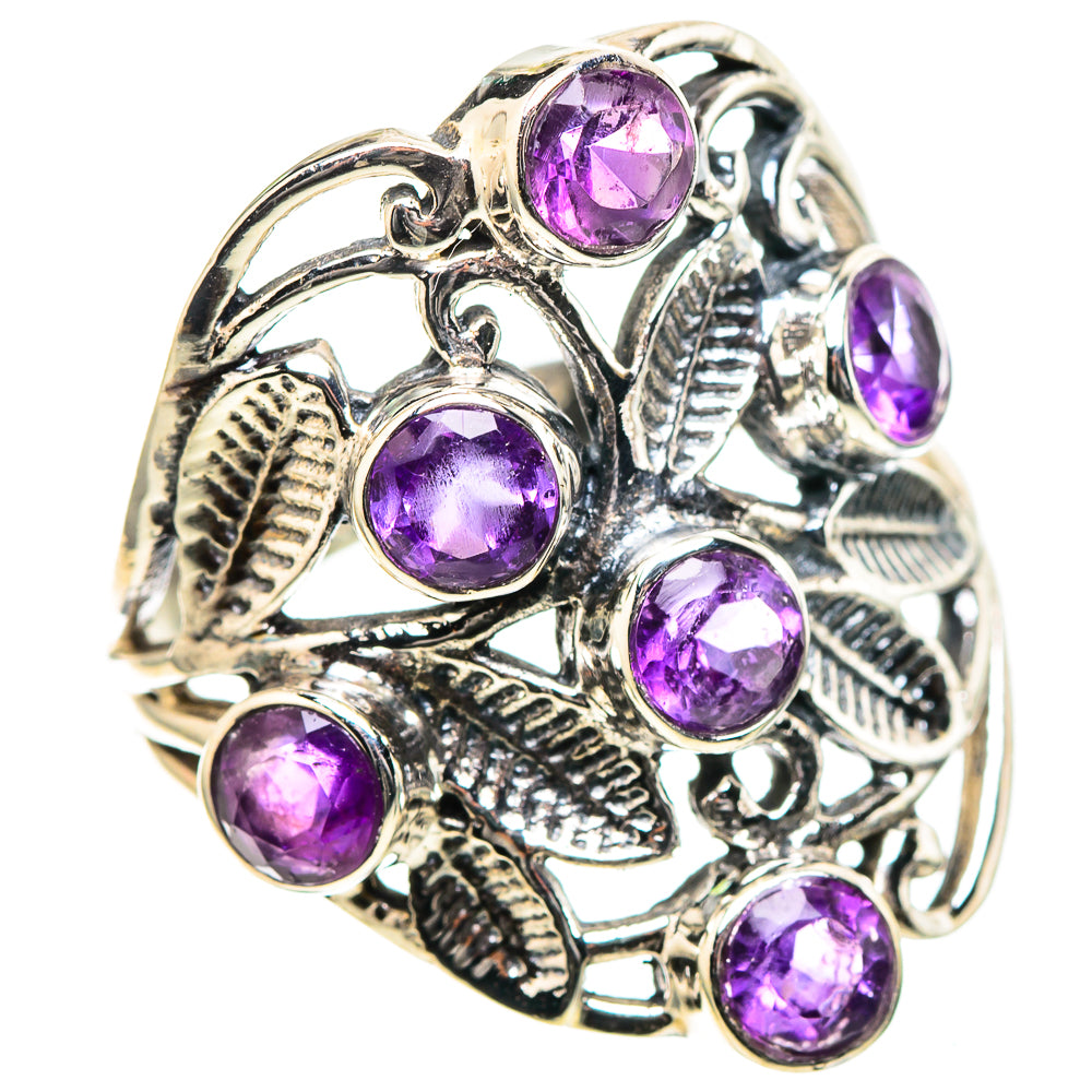 Faceted Amethyst Ring Size 7.5 (925 Sterling Silver) RING136573