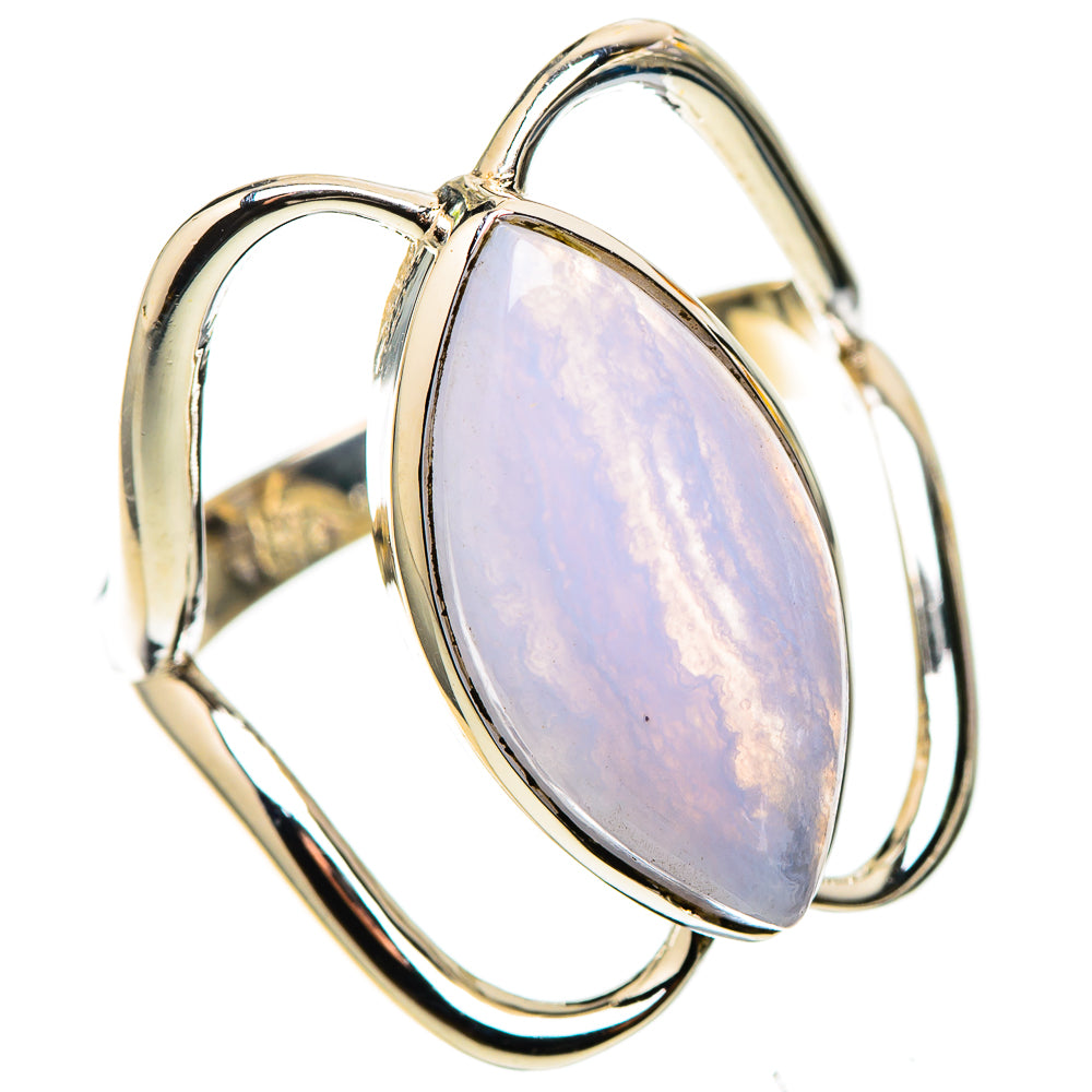 Blue Lace Agate 925 Sterling Silver Ring Size 7.25 (925 Sterling Silver) RING137657
