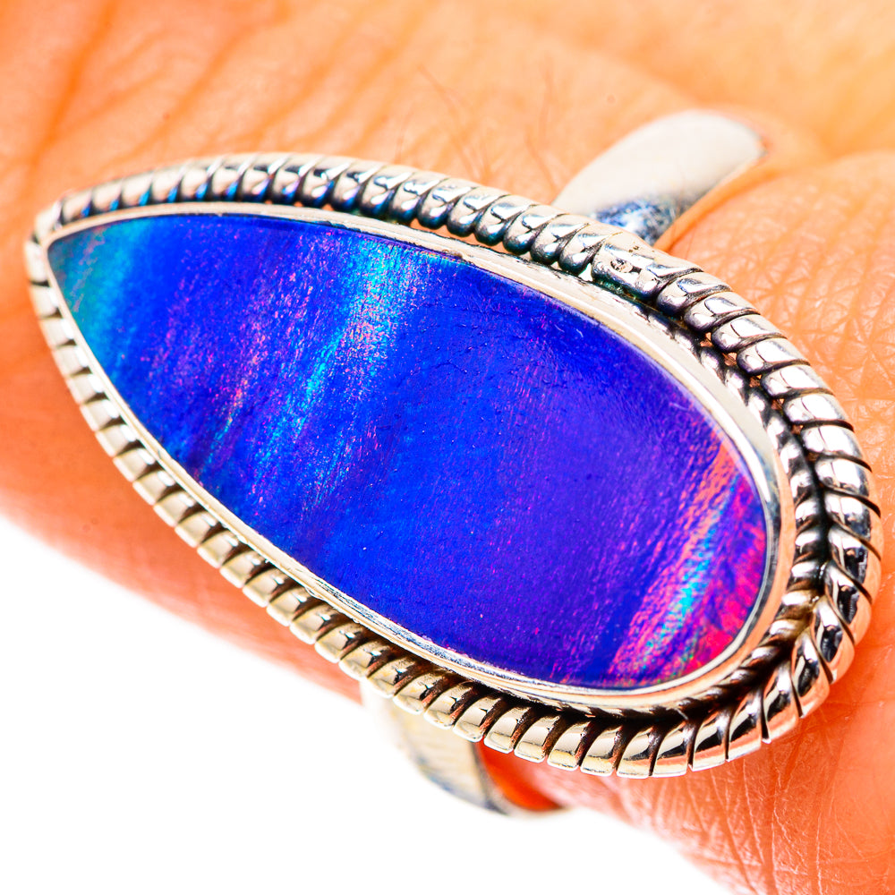 Anasilvercos Aura Opal Ring Size 9 (925 Sterling Silver)