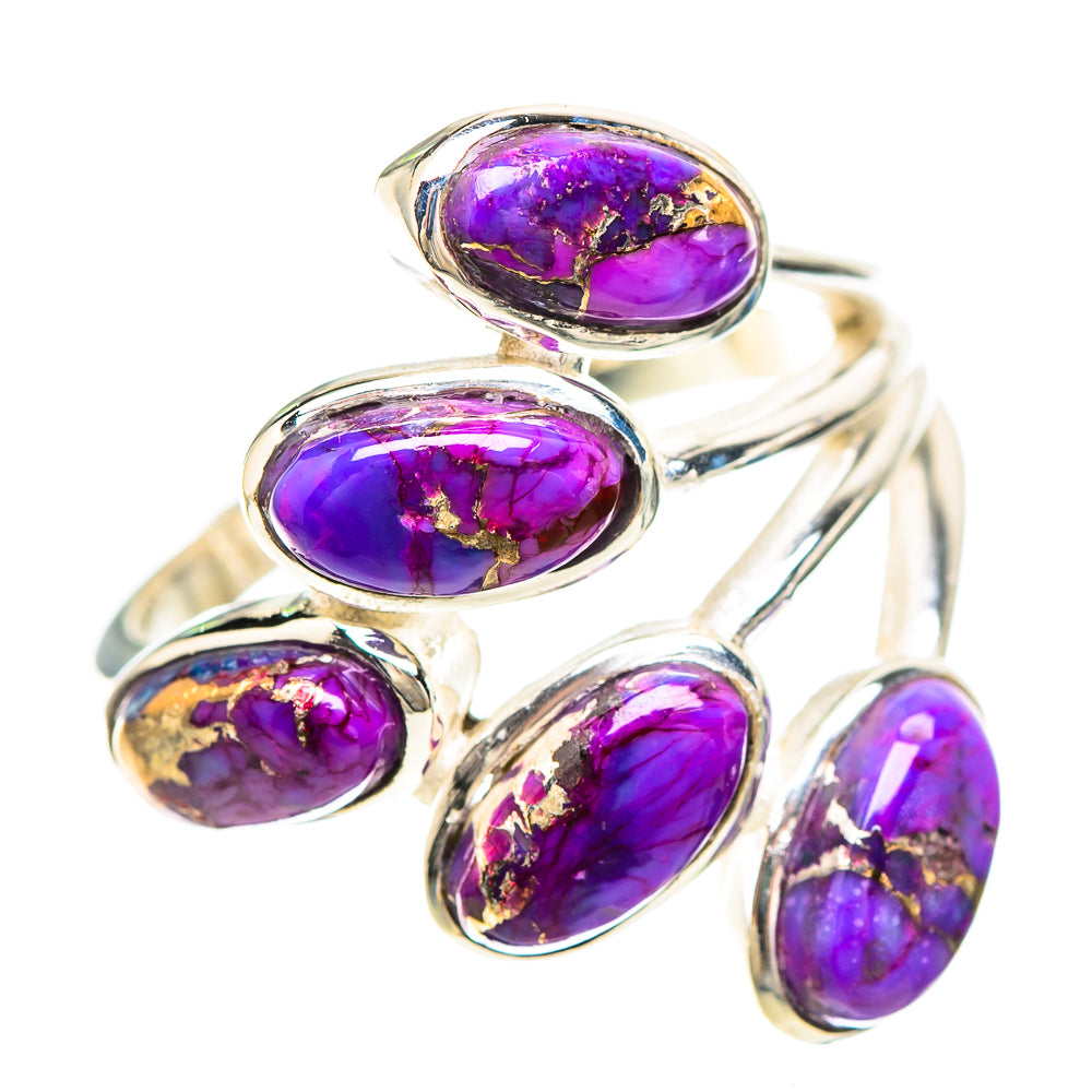 Purple Copper Composite Turquoise Ring Size 7.5 (925 Sterling Silver) RING136983