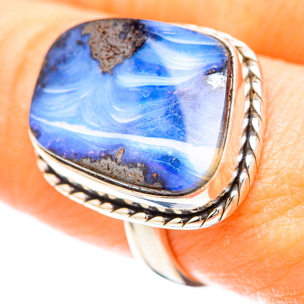 Australian Boulder Opal Ring Size 8.5 (925 Sterling Silver) RING137081