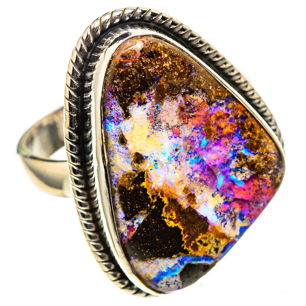 Boulder Opal 925 Sterling Silver Ring Size 8.25 (925 Sterling Silver) RING137664