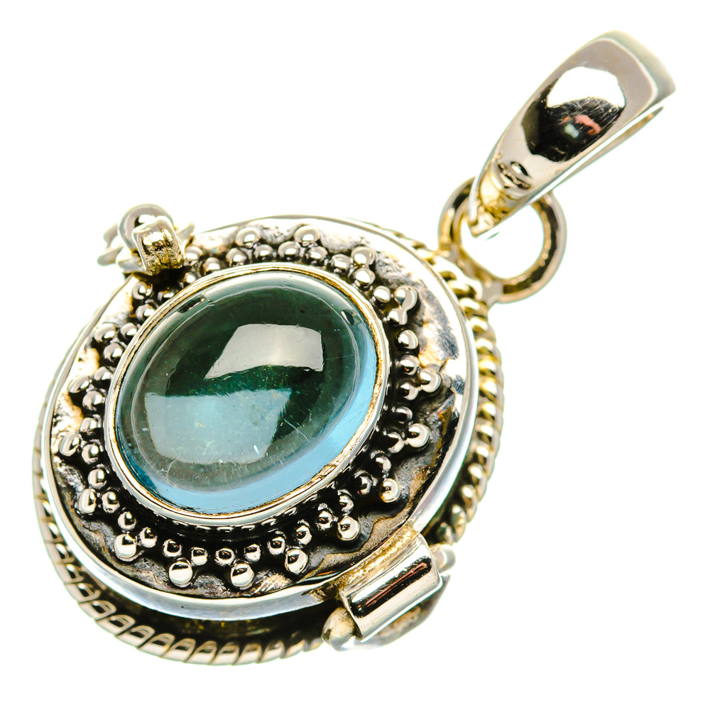 Poison Natural Aquamarine 925 Sterling Silver Pendant 1 1/4" (925 Sterling Silver) PD37678