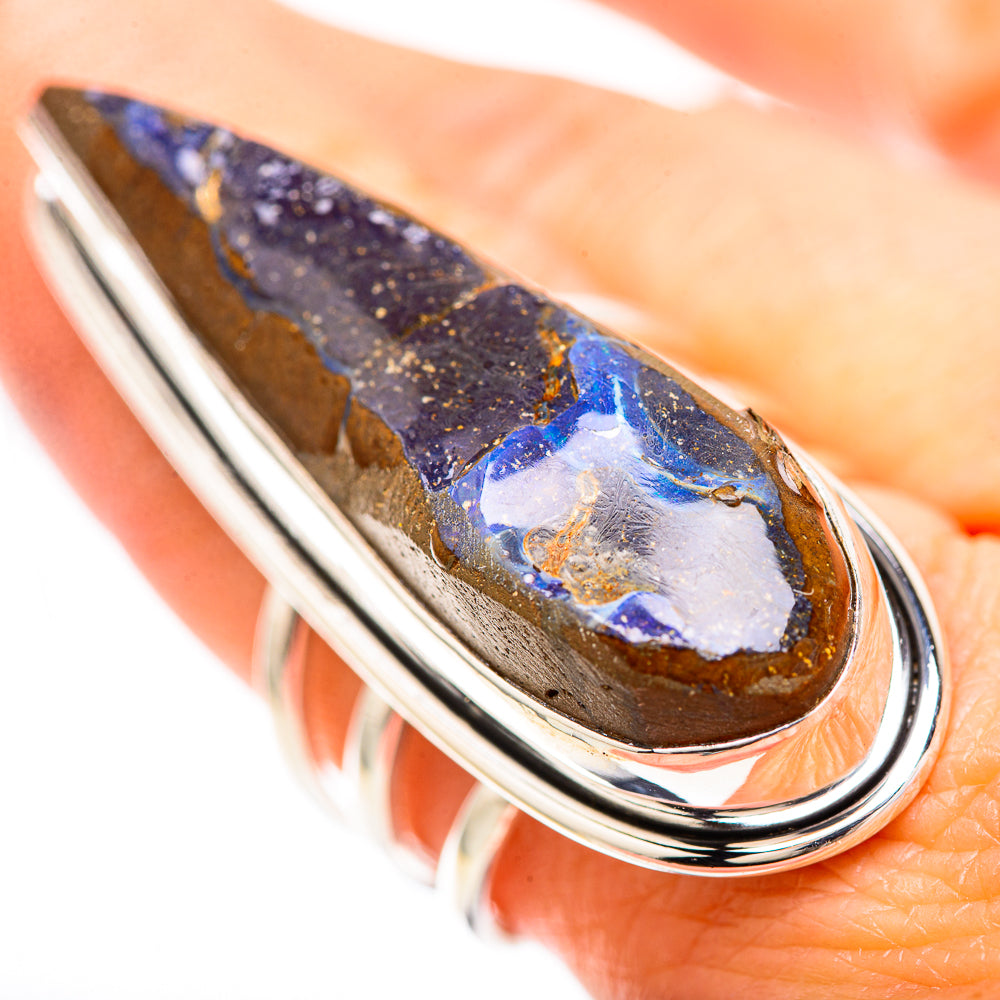 Gigantic Australian Boulder Opal Ring Size 9 (925 Sterling Silver) RING137167