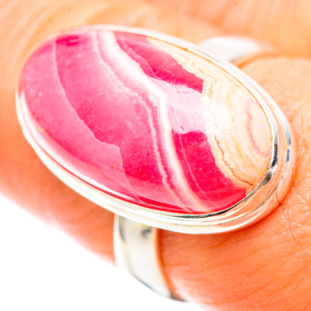 Rhodochrosite 925 Sterling Silver Ring Size 7.5 Ana Co R136214