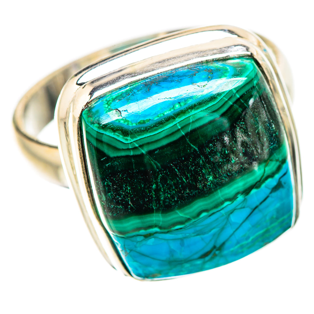 Malachite In Chrysocolla 925 Sterling Silver Ring Size 9 Ana Co R135314