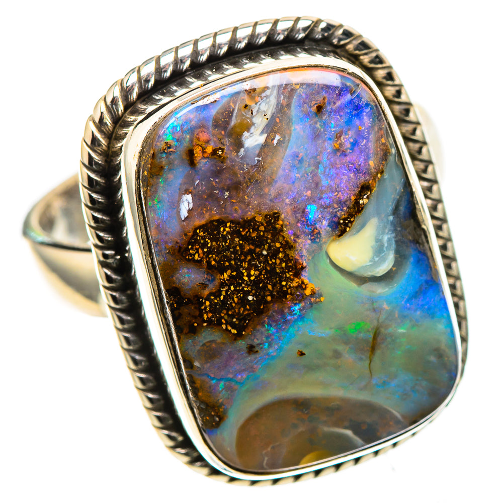 Boulder Opal 925 Sterling Silver Ring Size 7.5 (925 Sterling Silver) RING137716