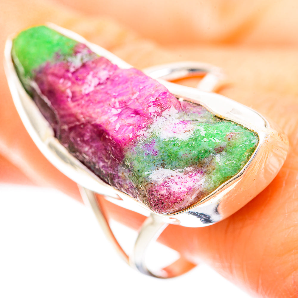 Large Rough Ruby Zoisite Ring Size 11 (925 Sterling Silver) RING137134
