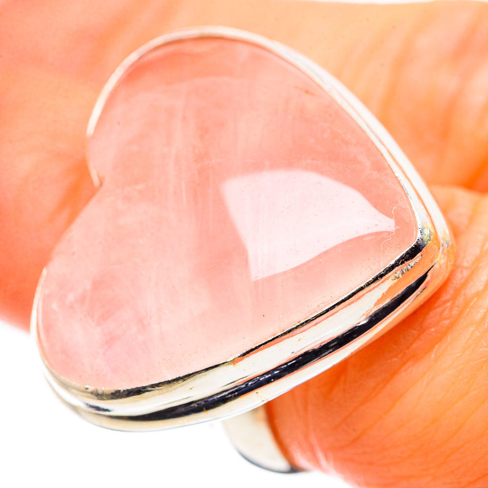 Large Rose Quartz Ring Size 6.25 (925 Sterling Silver) RING135705