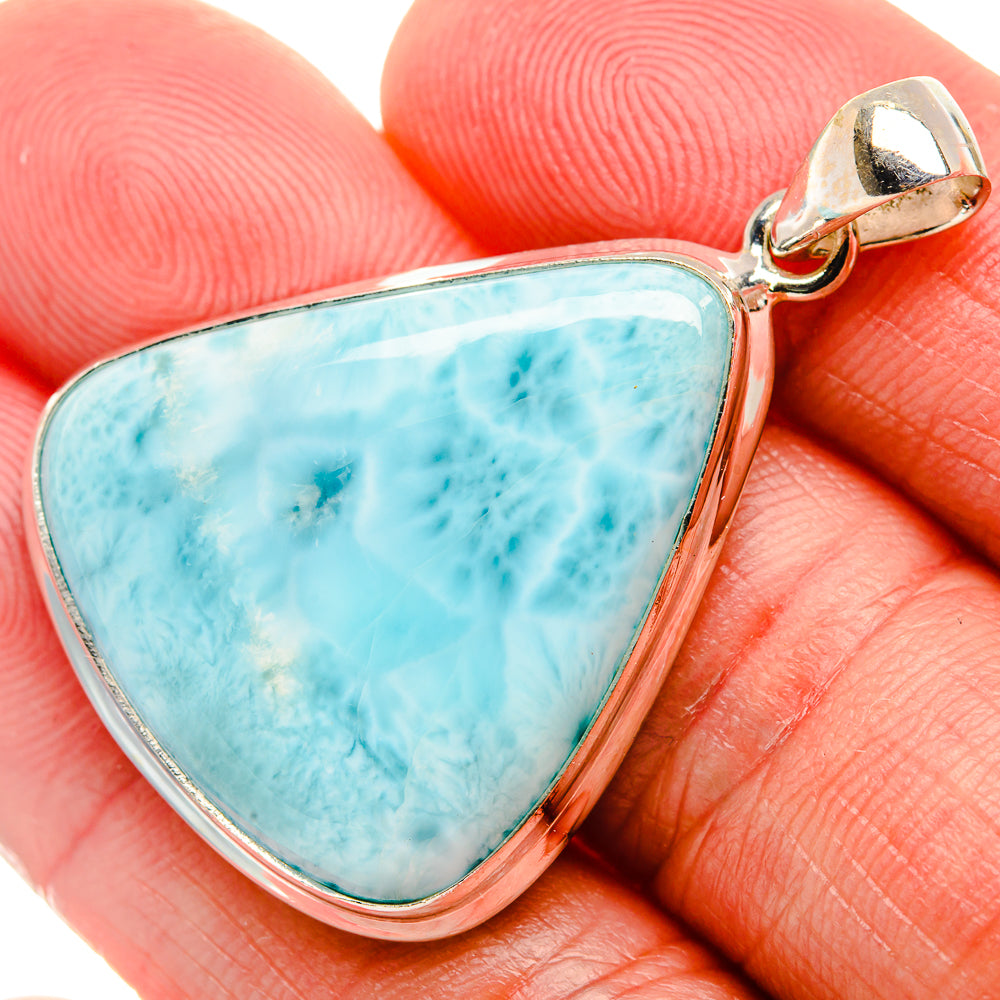 Larimar Pendant 1 3/4" (925 Sterling Silver) PD37038