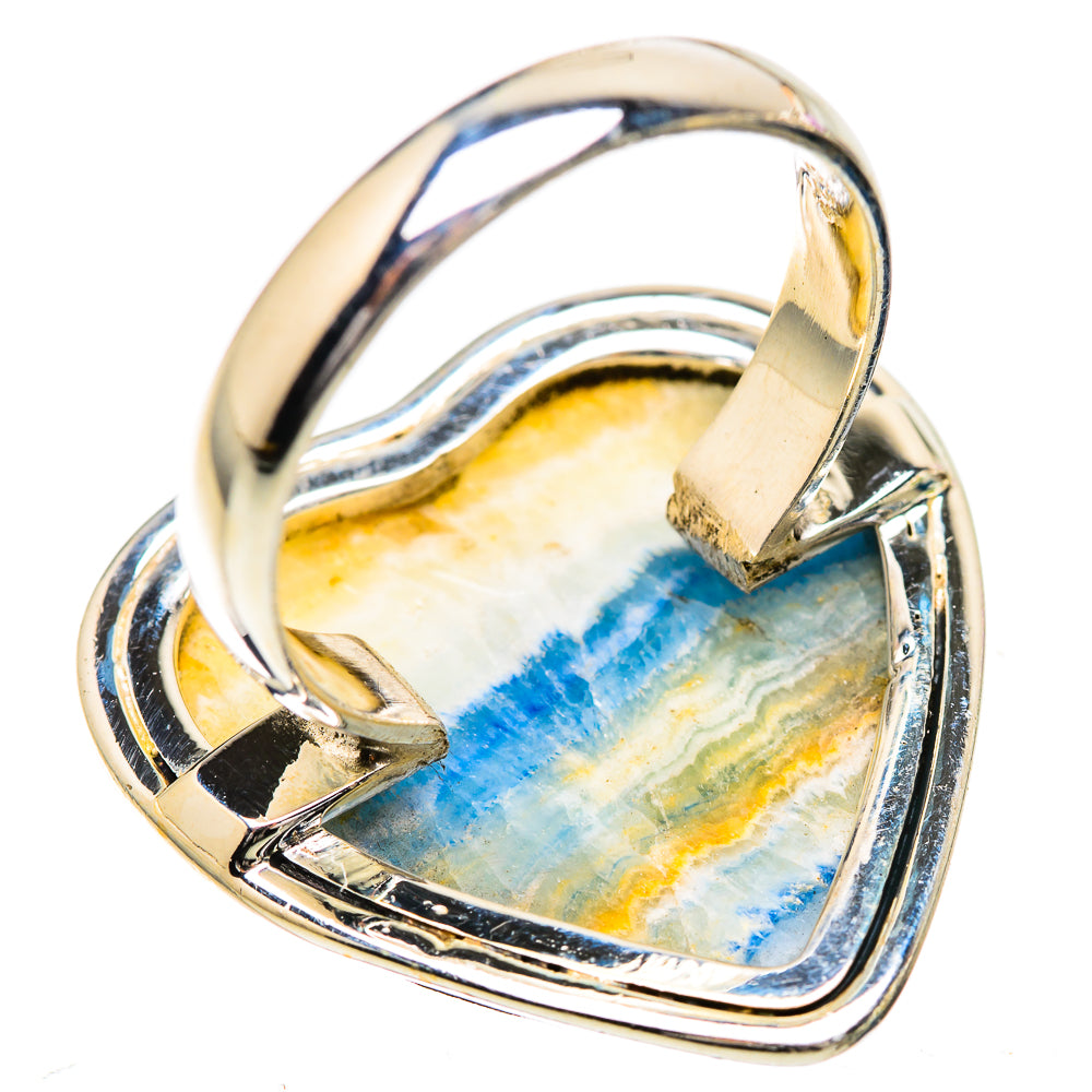 Large Blue Scheelite Ring Size 8.25 (925 Sterling Silver) RING135892