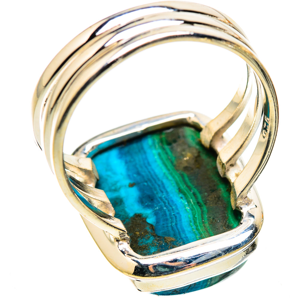 Anasilvercos Malachite In Chrysocolla Ring Size 9.75 (925 Sterling Silver)