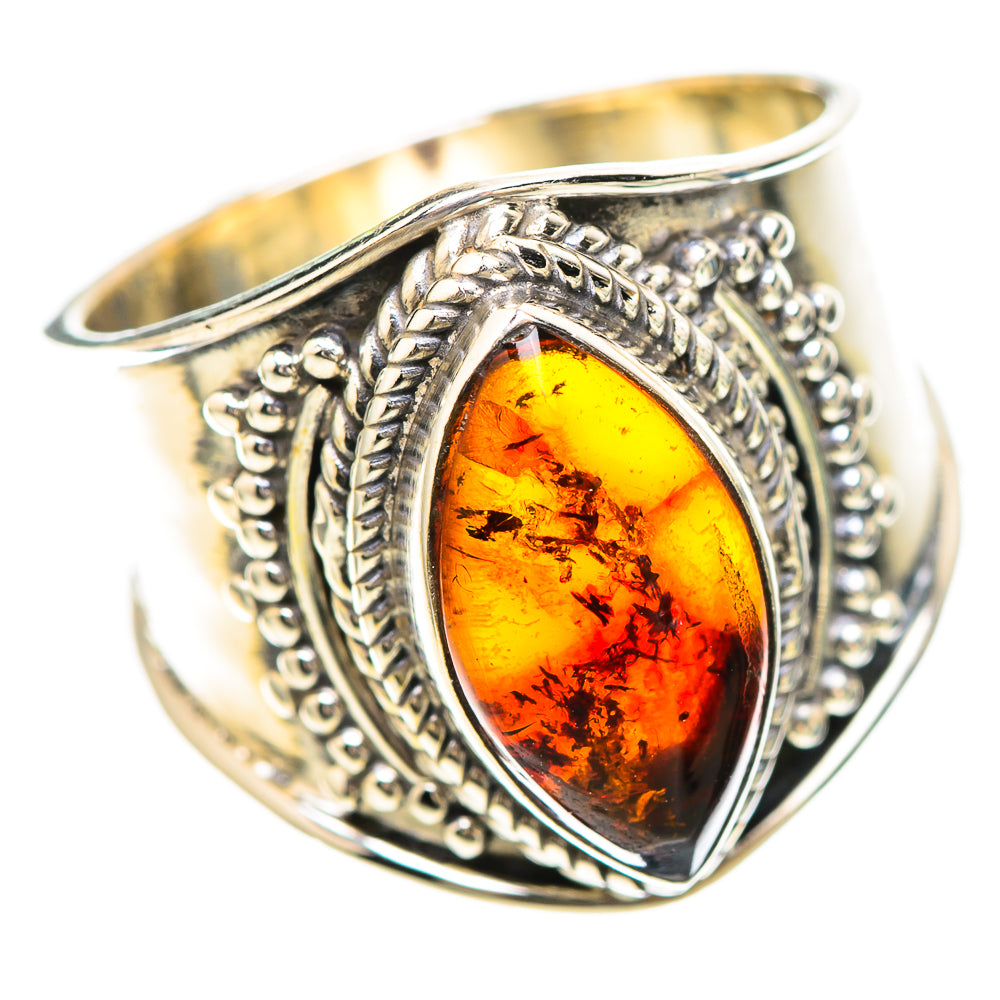 Baltic Amber Ring Size 7.25 (925 Sterling Silver) RING136368